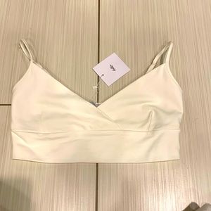Adika White Cropped Tank